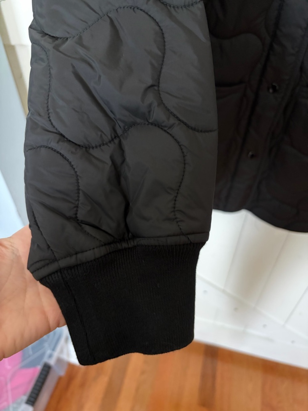 Madewell Black Quilted Snap-Front Puffer Jacket - Picture 2 of 5